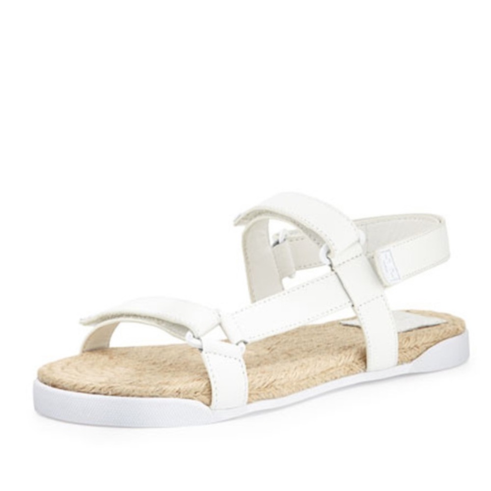 TORY BURCH Sandal Flat Leather Espadrille Bumper 9